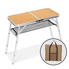 Ldfzq Tavolo Pieghevole da Campeggio in Alluminio, Altezza Regolabile, Tavolino da Picnic Portatile con Borsa per Il Trasporto, per Barbecue/Giardino/Terrazza/Spiaggia/Escursionismo