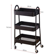 &ripiano di stoccaggio 3 livelli di storage Rack Trolley, con ruote for Cucina multipiano Storage Rack Scaffale di finitura