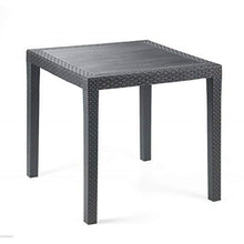 Tomaino Set 4 sedie e 1 Tavolo da Giardino in plastica Simil Rattan