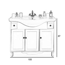 Mobile bagno shabby chic 105 cm base provenzale