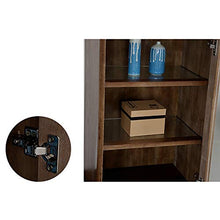 XMSIA Armadio della Credenza della Cucina Torre di stoccaggio del comò con 2 cassetti e 1 Armadio, Armadio di stoccaggio Armadio di Stoccaggio in Legno (Color : Coffee, Size : 40x50x131cm)
