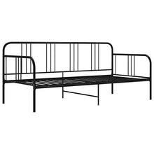 FAMIROSA Divano Letto Telaio Nero in Metallo 90x200 cm