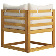 SKM Set Divani da Giardino 8 pz con Cuscini Crema Massello Acacia (83kg)