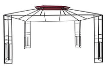 paramondo Deluxe Gazebo da giardino impermeabile, 4 x 3 m, bordeaux