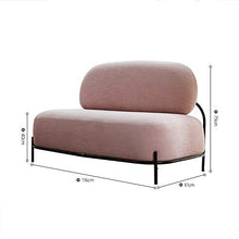 WSN Divano angolare Comodo Divano Singolo Imbottito in Tessuto Moderno con braccioli, Imbottito con braccioli Rosa,Rosa