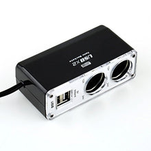 SaySure - 1pcsDual Socket 2 USB Port Cigarette Lighter Splitter DC 12V/24V