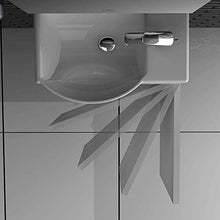 Alpenberger - Lavandino con mobiletto, colore: Bianco lucido