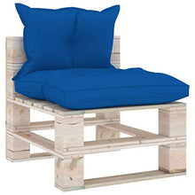 vidaXL Divano Centrale da Giardino Pallet con Cuscini in Legno di Pino