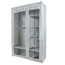 roba Armadio in Tessuto"Little Stars", 6 Scomparti, 175 x 110 x 45 cm, Grigio