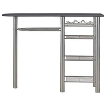 Set da Bar 3 Pezzi con Ripiani, Tavolo e 2 sedie per Case, Giardini, Bar, Pub o ristoranti Blackbarbar in Legno e Acciaio