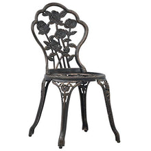 vidaXL 2X Sedie da Bistrot Eleganti Classiche Rustiche Robuste Sedili Giardino Esterni Stabili in Alluminio Pressofuso Bronzo Gambe in Ghisa