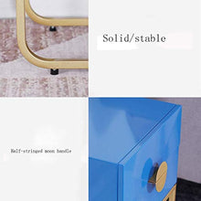 RCLD Comodini Toilette Armadio in Ferro forgiato Camera da Letto Ferro + Metallo (Color : Blue, Size : 40 * 35 * 60cm)