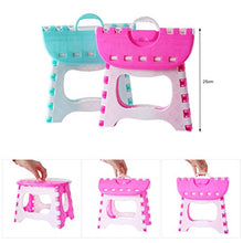 VORCOOL, sgabello pieghevole in plastica, portatile, per camera dei bambini, bagno, cucina, soggiorno, (rosa)