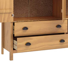 FAMIROSA Armadio a 3 Ante Hill Range 142x45x137 cm Legno Massello di Pino