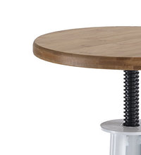 Wink design, Bergen, Sgabello Regolabile a Vite, Legno, Bianco