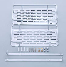 AGGF Mensole per Doccia da Bagno Mensola per Bagno in Alluminio con Doppio Angolo Quadrato Cestino per Hardware da Bagno a 2 Strati