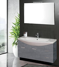 mazzoni Mobile da Bagno Sospeso 108cm Manhattan Grigio Cemento
