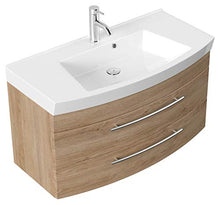 Mobile bagno curvo Bella 100cm rovere chiaro