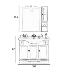 arredo bagno mobile con lavabo specchio e colonna salvaspazio shabby chic in vero legno bianco provenzale