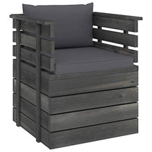 vidaXL Set Divani da Giardino su Pallet 7 pz con Cuscini Massello Pino