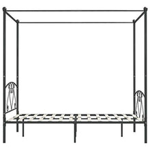 SKM Letto a Baldacchino Grigio in Metallo 140x200 cm (25kg)