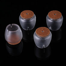 LilyJudy - Coprigambe in silicone per sedie e gambe rotonde da 25 a 29 mm (trasparente+marrone)
