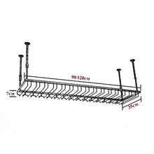 Rastrelliere per bicchieri da vino HOLDING HOLD HOLDER-BROARD, soffitto a soffitto in ferro Supporto per bicchieri per la casa / cucina / bar, altezza regolabile: 30-60 cm Organizzazione e conservazio