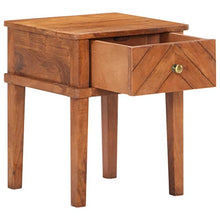 vidaXL Comodino 40x40x50 cm in Legno Massello di Acacia