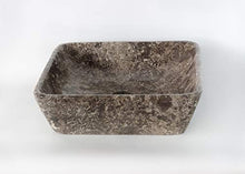 Rococo Lavabo in marmo grigio quadrato da 40 x 40 x 12 cm