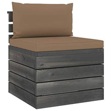 vidaXL Set Divani da Giardino su Pallet 6 pz con Cuscini Massello Pino