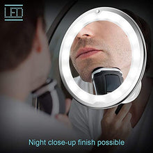 YQ&TL Specchio cosmetico a LED Specchio da Barba Ventosa LeggeroSpecchio da Bagno Ruotato 360 ° Adatto per Famiglia e Viaggi 10x
