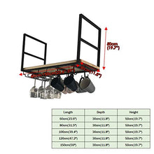 XHCP Portabottiglie da Parete in Legno per Vino o liquore | Organizzatore di Rack per calici