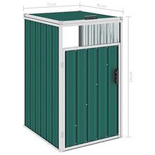 UnfadeMemory Copri Bidone Rifiuti Verde 72x81x121 cm in Acciaio