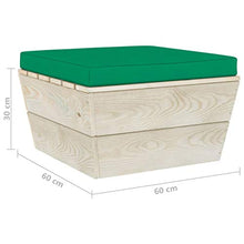 FAMIROSA Set Divani da Giardino su Pallet 3 pz con Cuscini Legno Abete-3413