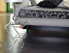 Slato Comodino da Notte dal Design Moderno in plexiglass Trasparente Oniro (32 × 27 × h44 cm)