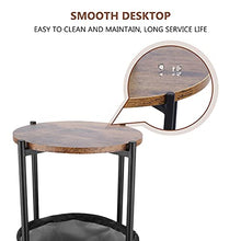 GOTOTOP comodino piccolo divano con tessuto per camera da letto, soggiorno, piccolo spazio, marrone e nero, 59,8 x 32,7 cm