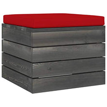 FAMIROSA Set Divani da Giardino su Pallet 5 pz con Cuscini Massello Pino-1809