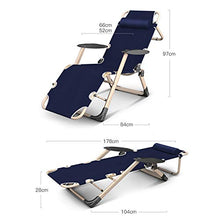 XIAOLY Chaise Lounge/Poltroncina/Poltrona da Spiaggia, Versatile Adattabile per Giardino, Coperta, Campeggio, Indoor, Ufficio,Navy