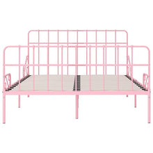 SKM Giroletto con Doghe Rosa in Metallo 160x200 cm