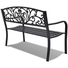 UnfadeMemory Panchina da Giardino 127 cm in Ghisa Nera