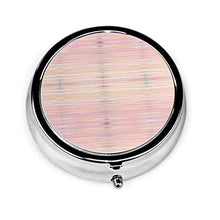 Rainbowsherbertsunset - Contenitore rotondo per pillole a 3 scomparti, in metallo, per medicina e vitamina