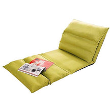 IG Sedia da Pavimento Imbottita con Schienale Regolabile Confortevole Semi-Pieghevole e Versatile per Seminari Che Leono la Tv a Guardare o Giochi Elegante Design,Verde