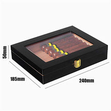 WLMGWRXB Humidor per sigari Fatto a Mano, Vernice per Pianoforte con vetrina, Scatola da Tavolo con umidificatore e igrometro