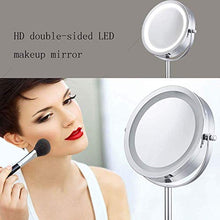 Specchio per Il Trucco, Specchi da Viaggio per Le Donne Specchio per Il Trucco Illuminato A LED, Specchio con Ingrandimento 10X con Luce, Specchio Cosmetico da Appoggio, Bifacciale