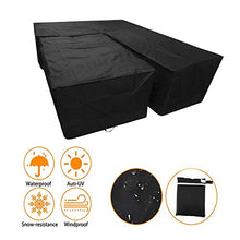 Coperture per divani da Giardino a Forma di L - coperture per arredo Giardino a Forma di L,210D copridivano per EsternoCopridivano da esterno-Nero Left L:200*270 Corner Left L:222x286cm Corner