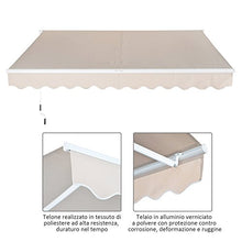 Outsunny Tenda da Sole Avvolgibile Impermeabile da Esterno in Poliestere 3×2,5m