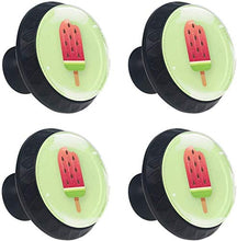 Ghiacciolo Anguria Verde Estate Pomelli per Porta Set di 4 Pomelli per Mobili Manopole per Cassetti Cucina Armadio Vetro