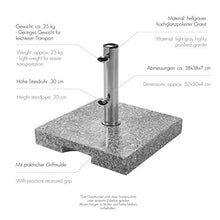 Doppler SL-AZ Granit-Sonnenschirmständer 25kg Supporto per ombrellone, Grigio
