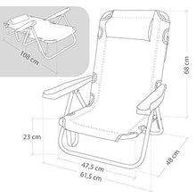 Aktive 53963 - Sedia multiposizione alluminio Beach