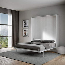 Compribene.it Risparmia con un click Letto Matrimoniale Tokyo Verticale a Scomparsa Bianco Frassino